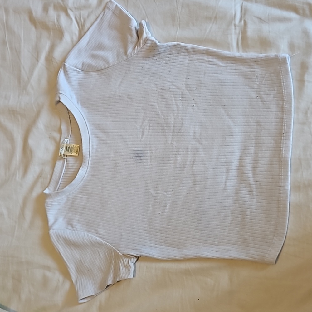 🩴 White Cropped Tshirt Size M